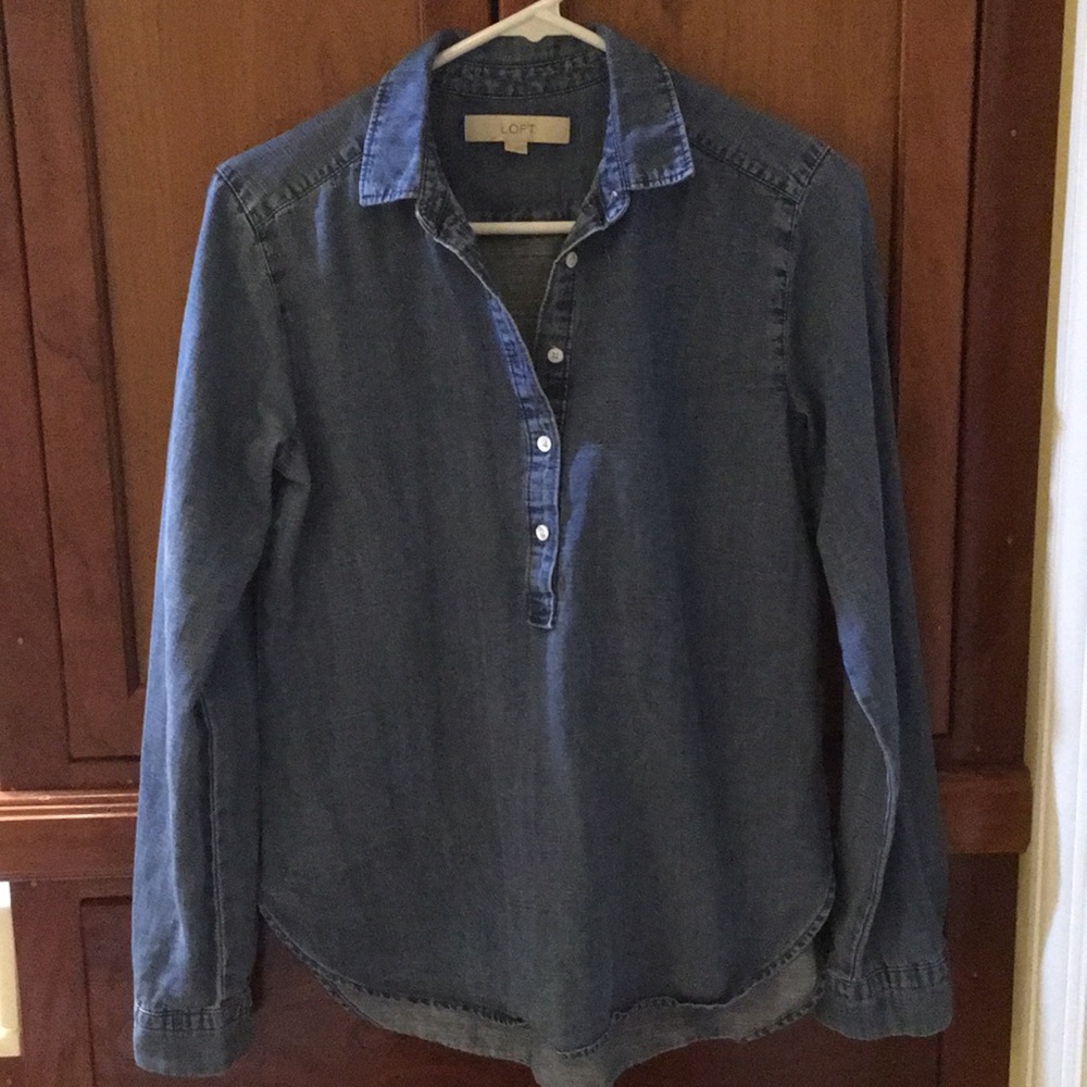 Ann Taylor Loft denim long sleeve